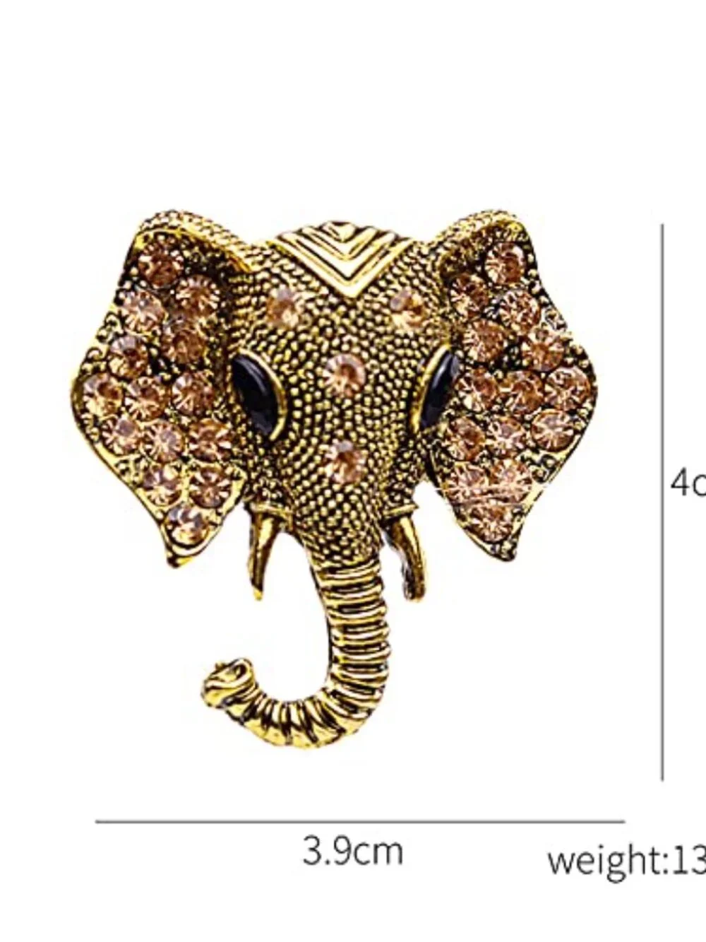 Elephant Crystal Brooch Pin, Rhinestone Animal Elephant Suit‎ Pin Elephant Lapel
